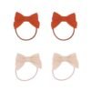 Grech & Co. Fable Bow Ponies (set of 4) - Blush bloom & Cajun Blossom