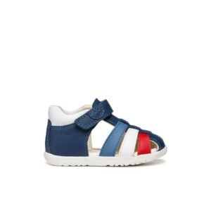 GEOX Macchia Avio/White Κλειστά πέδιλα για αγόρια
