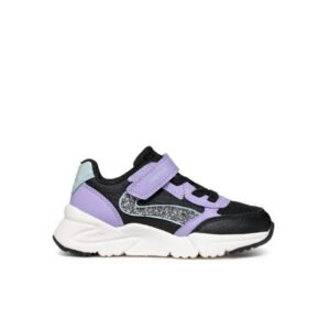 GEOX Loftus Black/Lavender Αθλητικά παπούτσια για κορίτσια