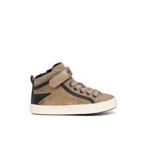 GEOX Kalispera DK Beige/Black Χαμηλά μποτάκια για κορίτσια