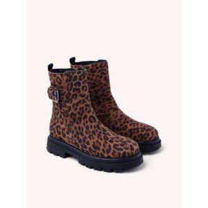 GIOSEPPO Tintah Leopard Δερμάτινα Μποτάκια για κορίτσια