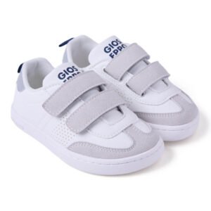 GIOSEPPO Canlaon White-Grey Barefoot Sneakers για μικρά αγόρια