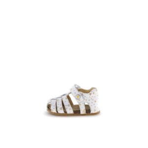 FALCOTTO Alby White/Platinum Κλειστά πέδιλα για κορίτσια για τα πρώτα βήματα