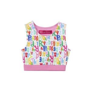 AGATHA RUIZ DE LA PRADA Λευκό τοπ με πολύχρωμα γράμματα