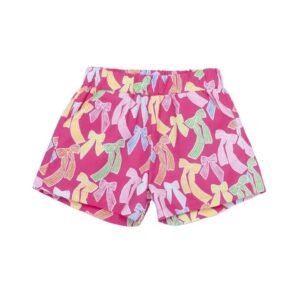 Agatha Ruiz De La Prada Φούξια σορτς με σχέδιο πολύχρωμους φιόγκους
