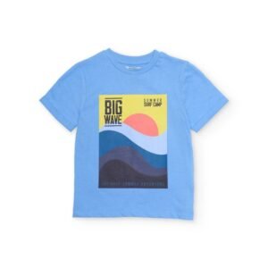 Γαλάζιο T-shirt για αγόρια με στάμπα στο μπροστινό μέρος από τη Nath Kids
