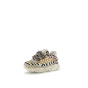 Παιδικά Sneakers Falcotto με Velcro – Animal Print με Πουά Λεπτομέρειες