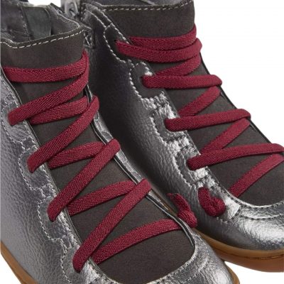 Camper Peu Silver Ankle Boots