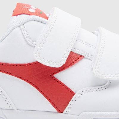 Diadora Sneaker Raptor Low PS – Boy – White/Aurora Red