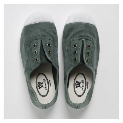 Papouelli Darcie – Canvas Slip-on – Dusty Green