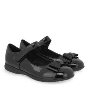 EXE Kids Μαύρες Λουστρίνι Μπαρέτες με φιόγκο