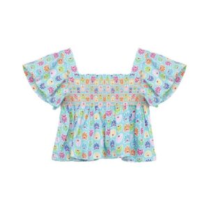 Agatha Ruiz De La Prada Γαλάζιο Τοπ με πολύχρωμα σχέδια