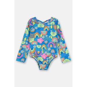 UP BABY Ολόσωμο μαγιό με μακρύ μανίκι με αντηλιακή προστασία SPF 50+