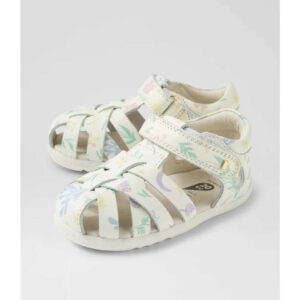 BOBUX Tropicana SU Λευκό Φλοράλ Κλειστά πέδιλα για κορίτσια