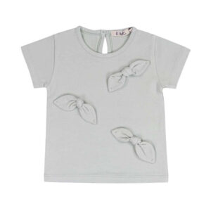 EMC Μπλούζα από ελαστικό βαμβάκι για κορίτσια με απλικέ φιόγκους